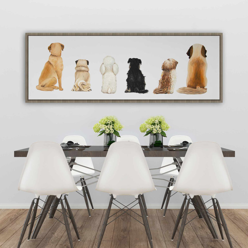 «Man's Best Friend Back View - Illustration d'animaux, art sur toile»