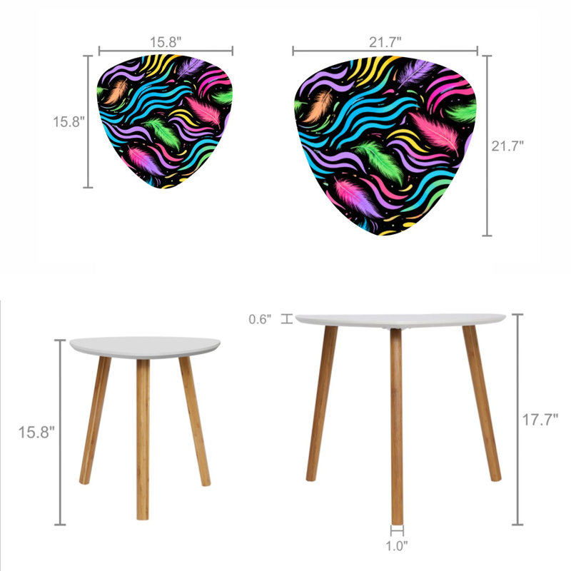Ensemble de 2 tables gigognes Triangle Nesting