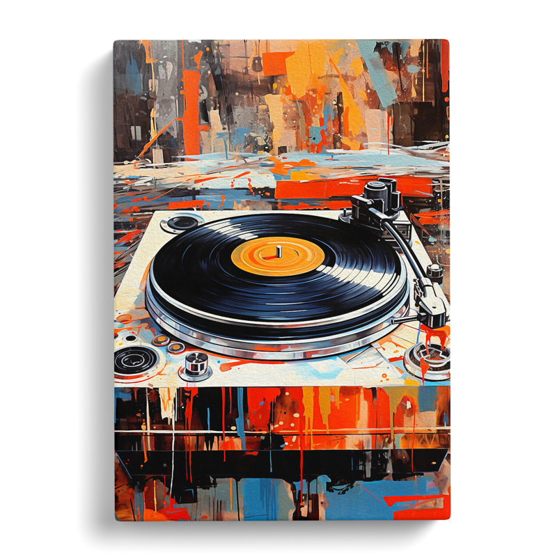 Record Player Informel - No Frame Print, 60cm H x 40cm W x 3cm D