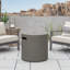 Aegean 24" Round Steel Propane Fire Pit Table with Hidden Tank Storage by Real Flame-95635477
