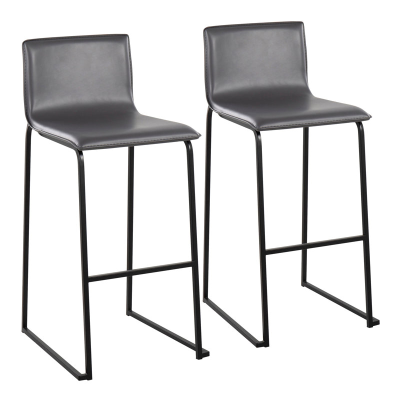 Tabouret de bar contemporain, Gris, Doré