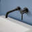 Topcraft Single Handle Wall Mounted Single Handle Bathroom Faucet，Matte Black-115607285