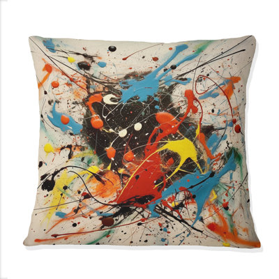 Coussin décoratif "All That Jazz Colorful Joy II - Abstract Collages"