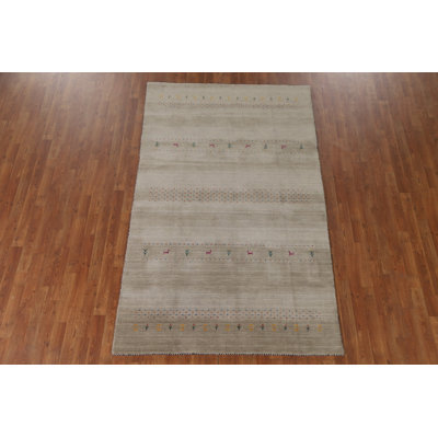 Handmade Gabbeh Oriental Area Rug 5x8
