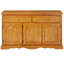 Table buffet à 2 tiroirs en bois d'hévéa de 53 po de large Lillehammer-602488585