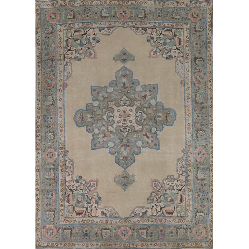 Tapis à motif géométrique traditionnel 8 x 11