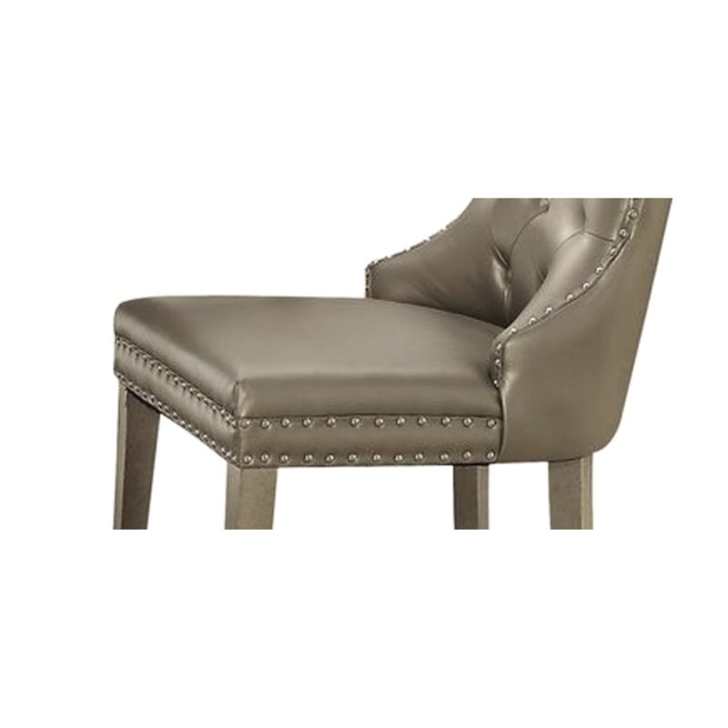 Faux Leather Upholstered Side Chair