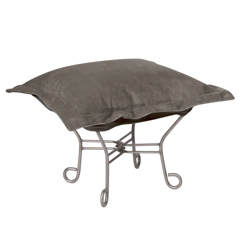 Azaria Upholstered Ottoman, Bella Pewter, Titanium
