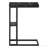 C-Shaped Black Marble Look Laminate Side End Snack Table