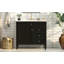 Meuble-lavabo de 36 po avec lavabo supérieur, meuble-lavabo moderne avec 2 tiroirs et tiroir escamotable, meuble-lavabo simple-117021312