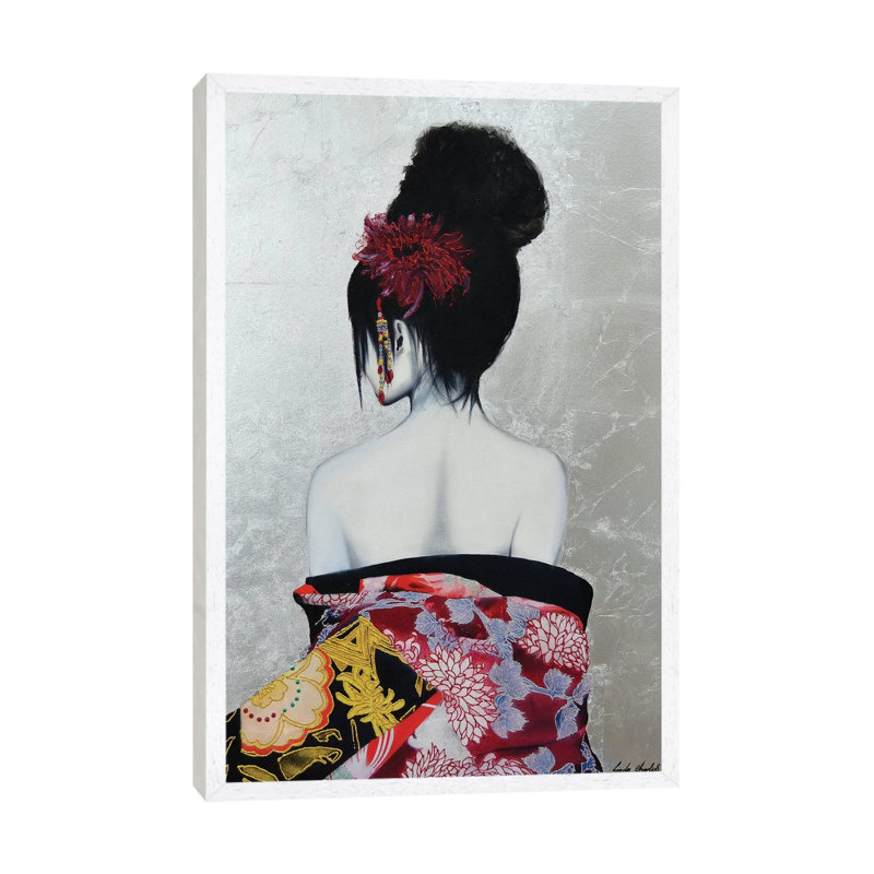 Senkai by Linda Charles - Painting on Canvas, White Floater Framed, 66.04cm H x 45.72cm W x 3.81cm D