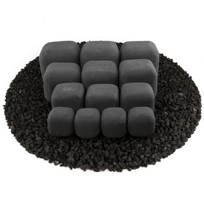 6'' Square Ceramic Fire Pit Accessory