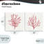 Ensemble de 2 plaques murales Rosy Pink Coral Branches, design par Janet Tava
