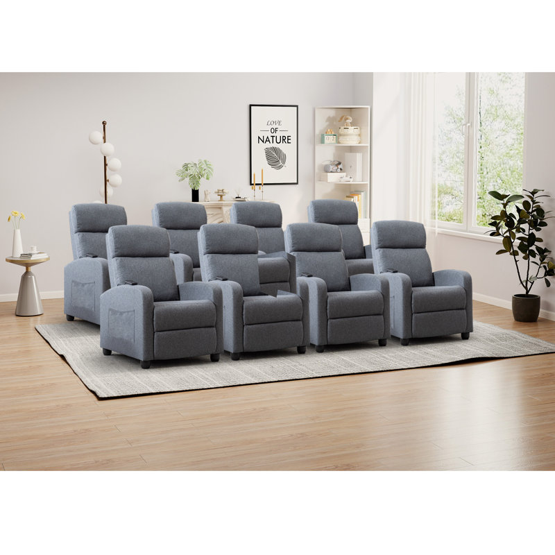 Fauteuil individuel de cinéma maison moderne à massage doux de 65 cm de large avec télécommande