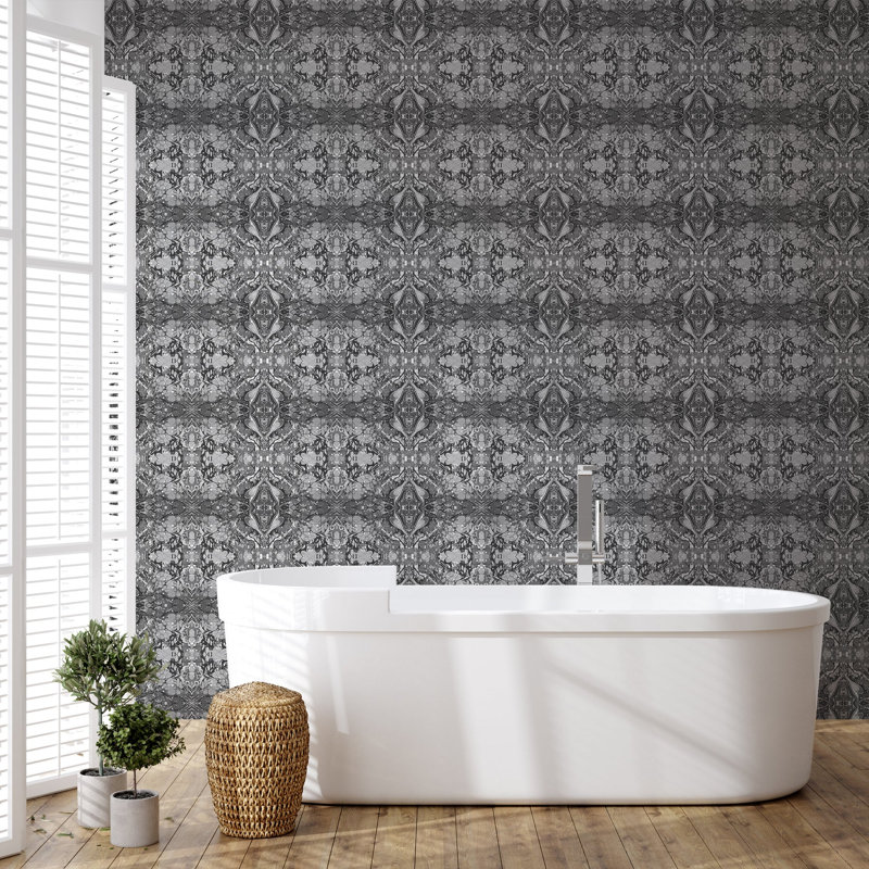 Abra Flicker 10' L x 24" W Wallpaper Roll, Non-pasted, Faux Grasscloth