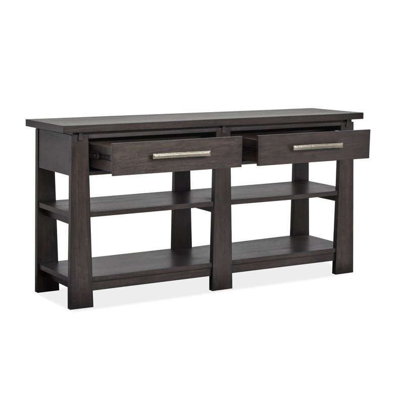 Trestle Dining Table With 2 Side Chairs Bench And Sideboard, 5 Pieces: Table, 2 Chairs, Bench, Sideboard