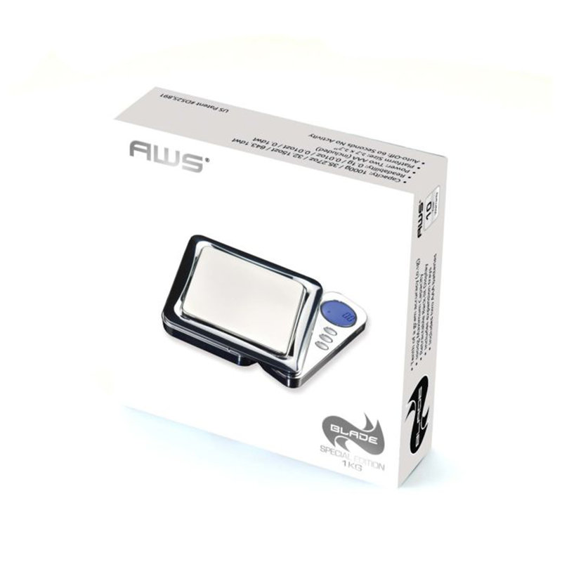 Chrome Digital Pocket Scale with Backlit Display