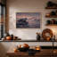 Toile grise grise sur un affleurement rocheux au coucher du soleil, art d'Halloween sur toile-2076628118