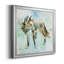 Renard sur bleu - Reproduction d'art sur toile encadrée-1015113116-1015113122
