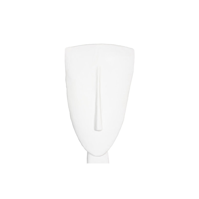 Cycladic Head Sculpture, Classic, White, 65" H x 27" W x 16" D