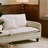 Light Retro Fabric Straight Sofa