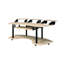 83 po. Chêne naturel - table d'ordinateur à installation musicale moderne pour le travail de production