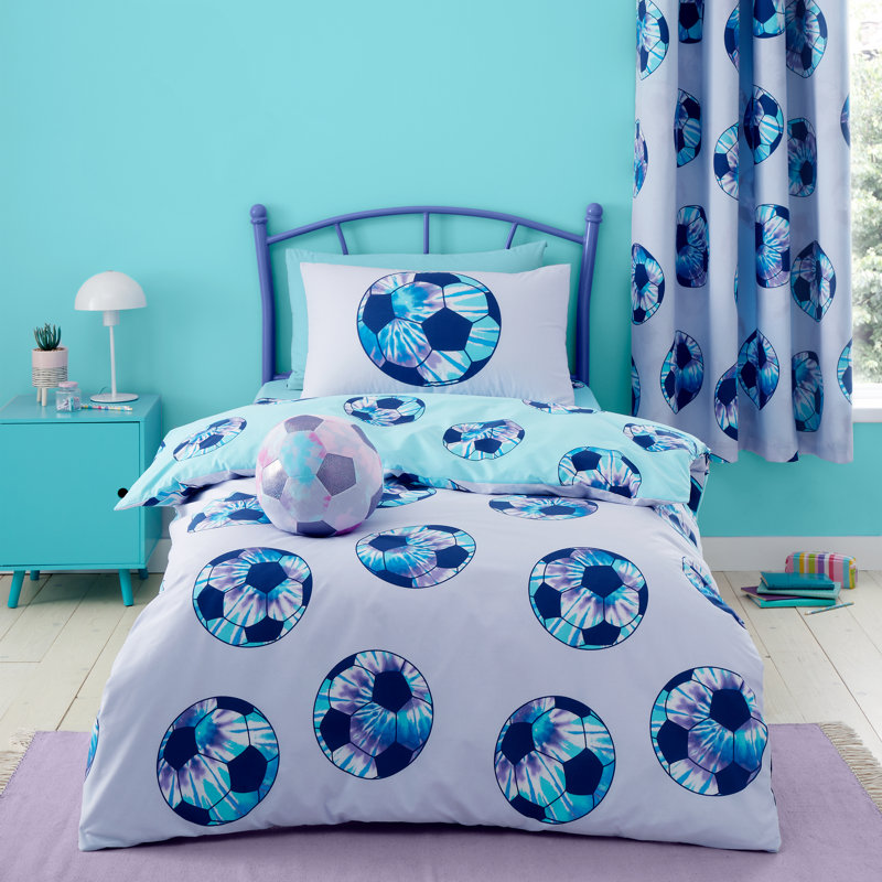 Tie Dye Football Reversible Duvet Cover Set, 200 x 200 cm