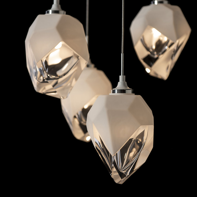 Chrysalis Cluster Geometric Pendant, White, White, 12" - 80"