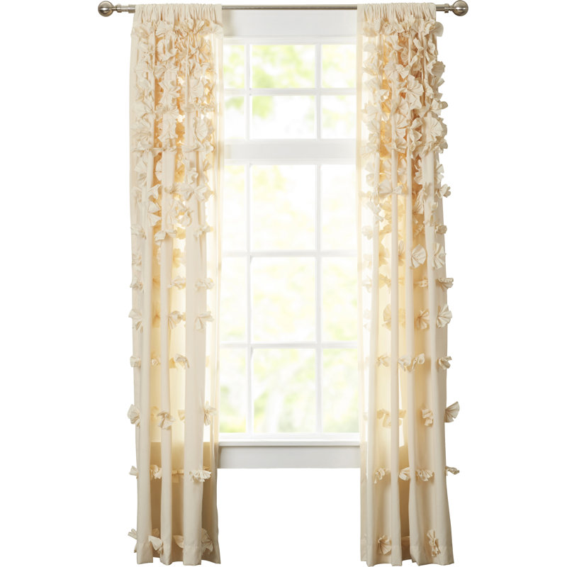 Semi Sheer Curtain, Width 137 x Drop 241 cm, Buttercream