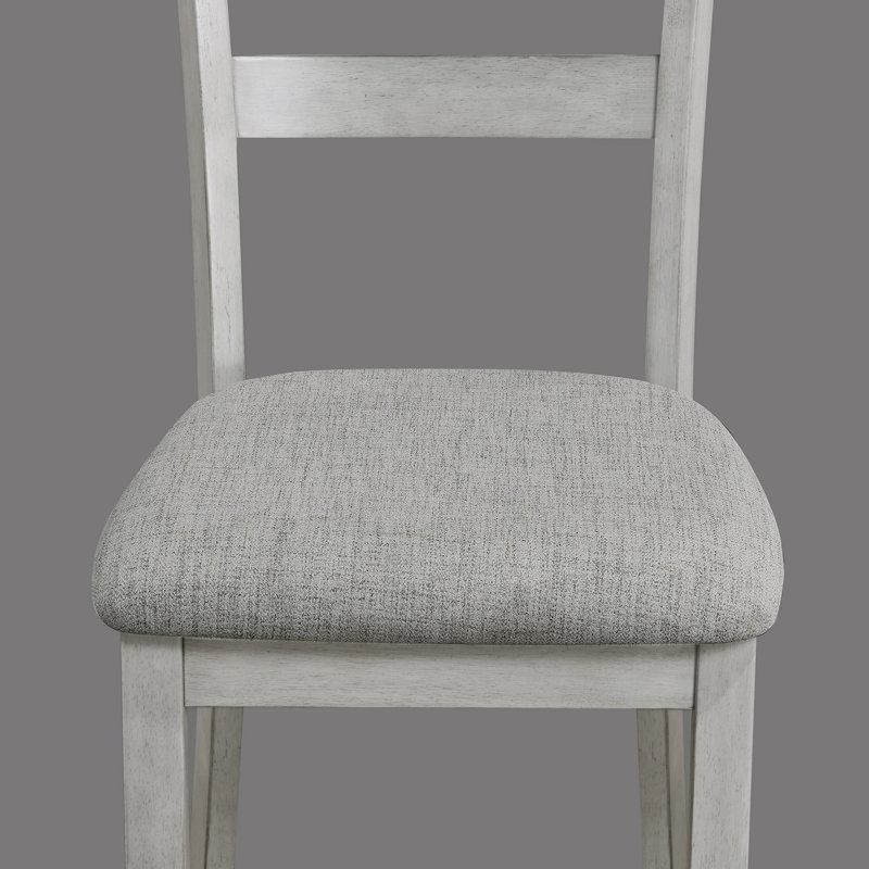 Ensemble de salle à manger rustique 5 pièces avec table rectangulaire et siège rembourré en tissu aspect lin Rustic Farmhouse