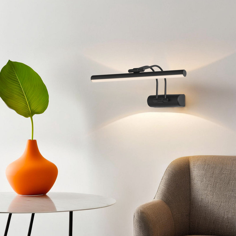 Lampe murale, Noir, noir, noir, noir, H 10 po x l 14 po x P 8 po