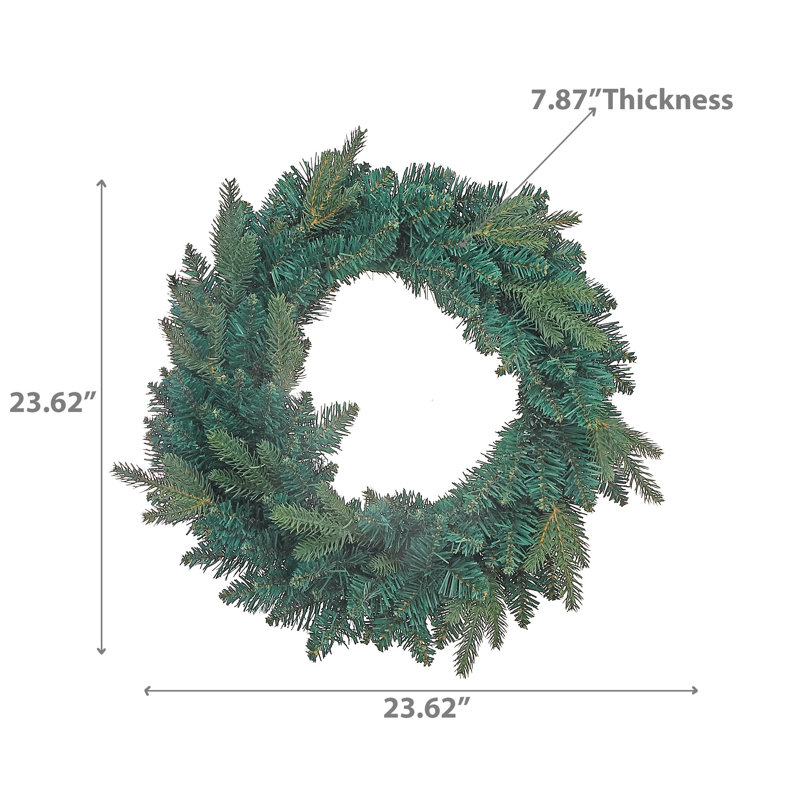 Couronne de Noël Evergreen à pointe mixte 140 pointes