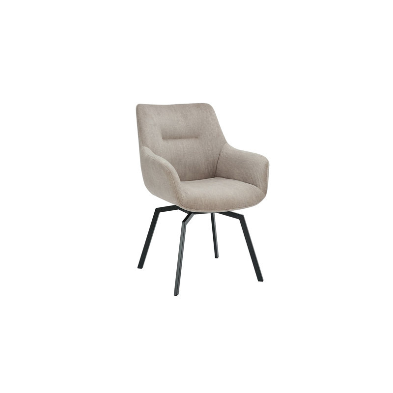 Scipio 45cm H Polyester Upholstered Armchair, Beige