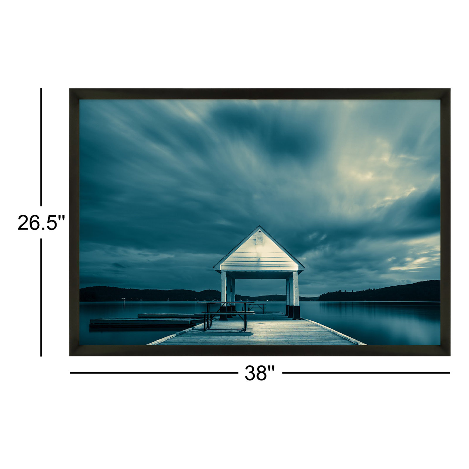 Rosseau Dock by Peter Dušek, Black, 26.5" H x 38" W x 1.25" D