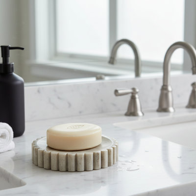 Porte-savon en marbre beige Haight Elise