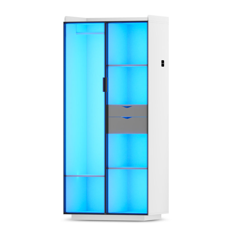 Armoire multifonctionnelle moderne pour chambre 70 ", Blanc