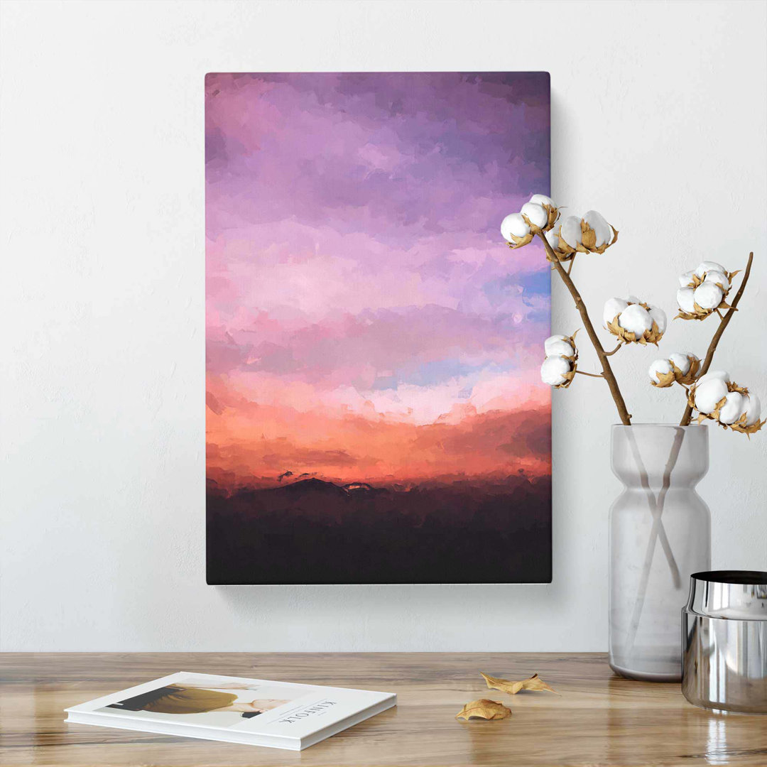 Sky Above The Mountain In Abstract - Wrapped Canvas
