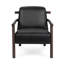 Fauteuil d'appoint en cuir véritable Azoria