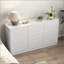Commode 9 tiroirs pour chambre à coucher avec grands tiroirs, commode en bois, grande commode de plancher, long meuble télé moderne, table d'appoint avec rangement Mid-Century