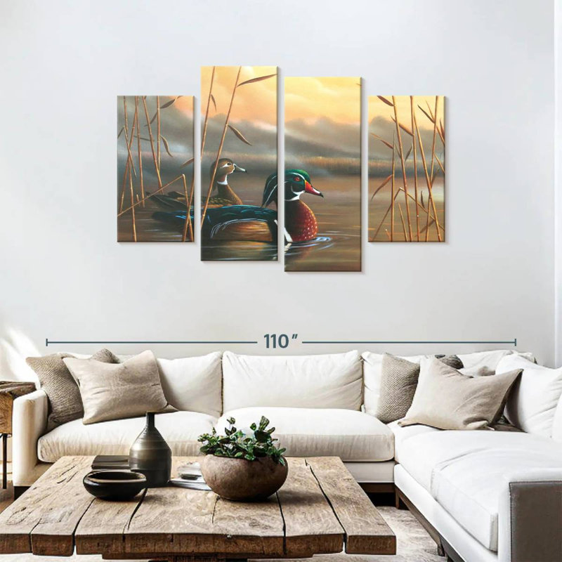 Wood Ducks, 48" H x 75" W