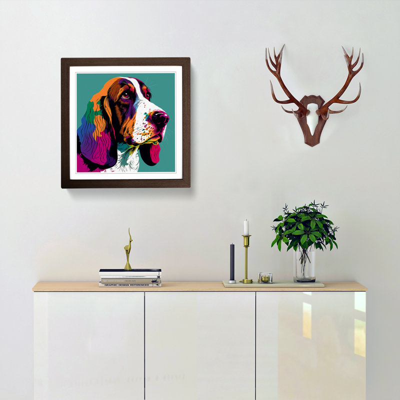 Single Picture Frame Print on Wood, Walnut