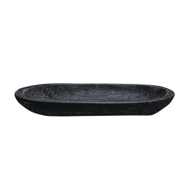 Hand-Carved Paulownia Wood Bowl