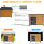 45" Winter Dog House - Made Of Solid Wood, With Waterproof Curtains Strong Features