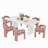 White Marble Top Double Pedestal Dining Table Set-416987458-416987468