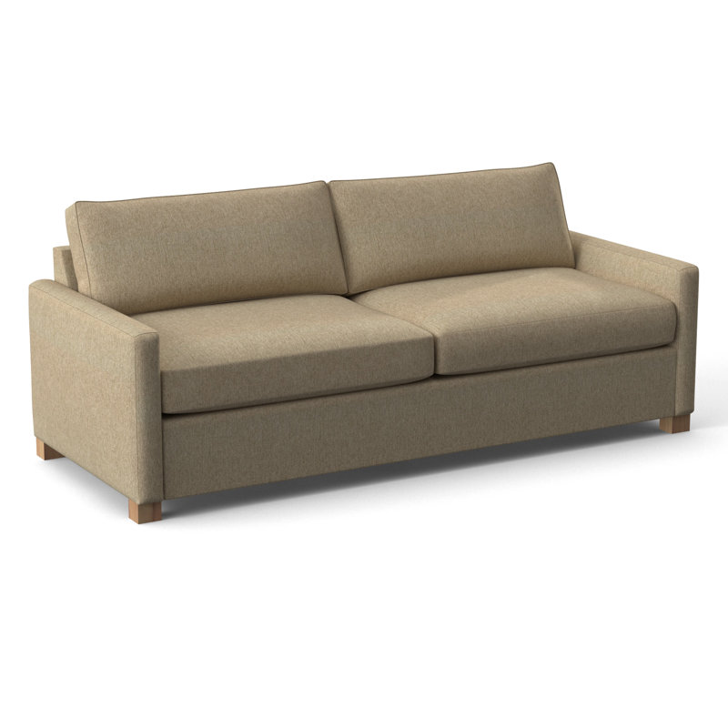 Louisa 87'' Square Arm Sofa Bed, Dorset Taupe Performance Chenille
