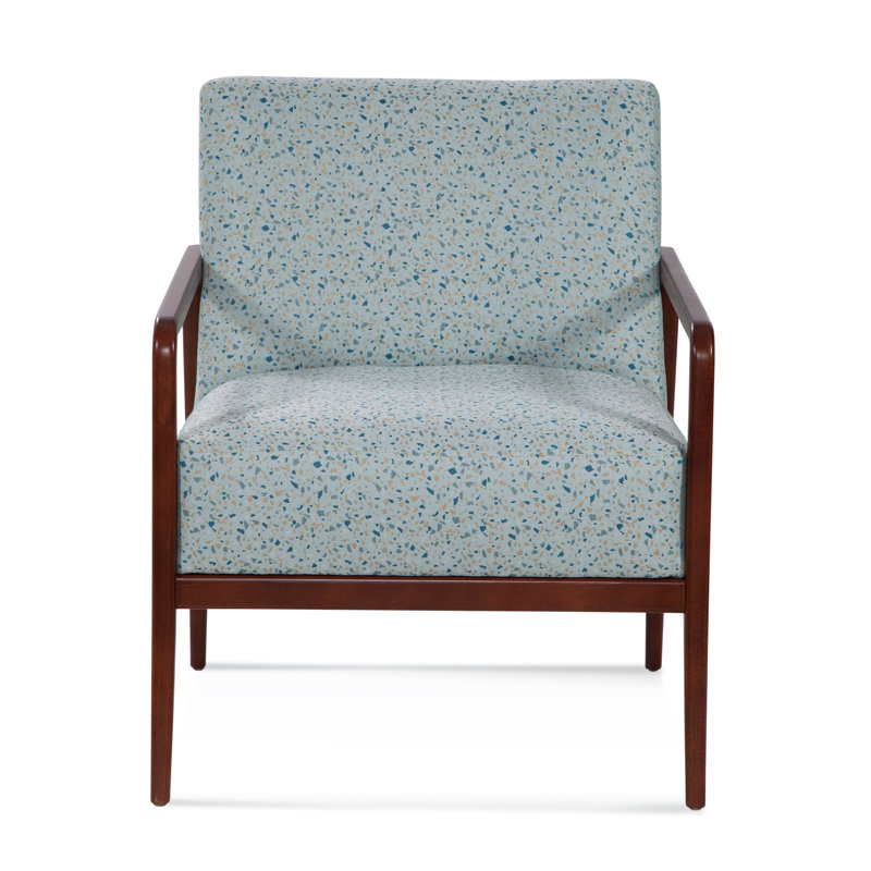 Peyton Accent Chair, Ocean, Blue Chenille/Velvet Solid; 0913-61
