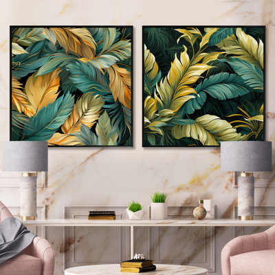 Comery - Tropical Square Collage Set Of 2