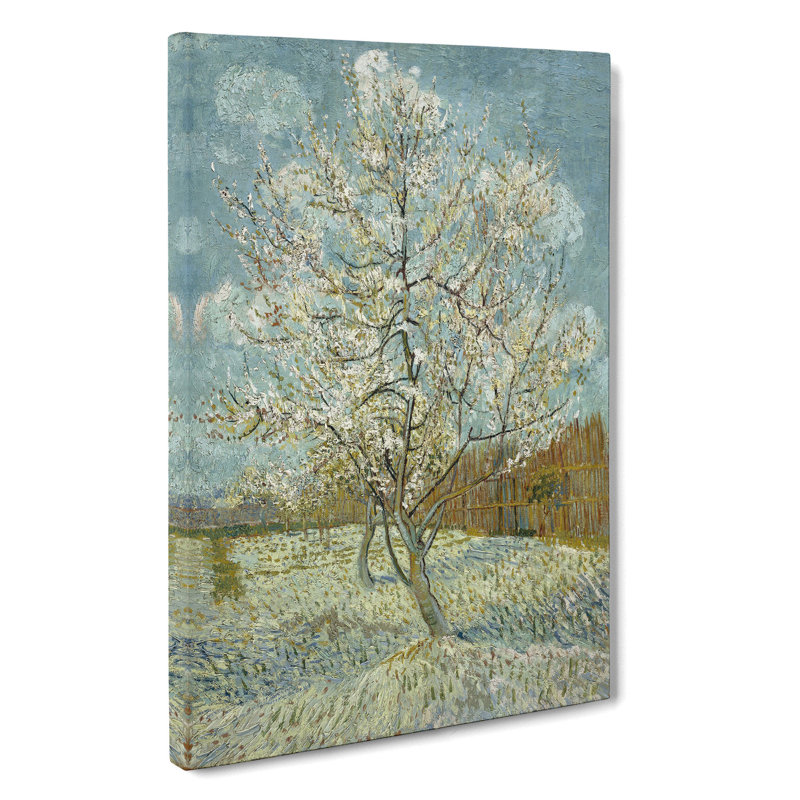 The Pink Peach Tree by Vincent Van Gogh - Wrapped Canvas Painting, 50cm H x 35cm W x 3cm D