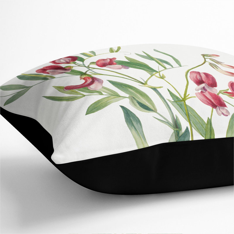 Wild Pea Scatter Cushion, 55cm H x 55cm W x 20cm D, Black