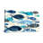 Animals Blue Fish Pattern Watercolor Art Print-139282163